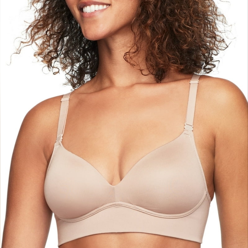 NWT Warner's Nude Allover Smoothing Wirefree Convertible Bra Size 36D